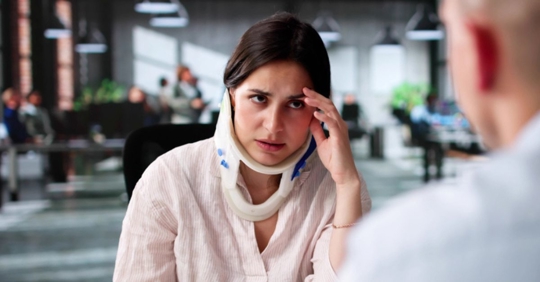 woman worried talking to a lawyer