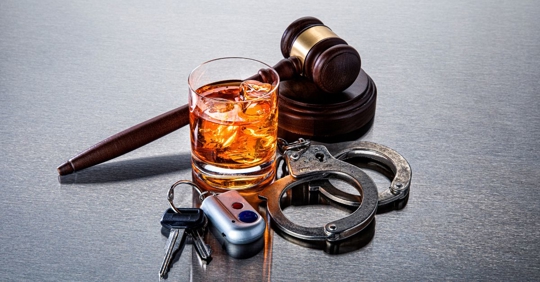 Drunk driving legal concept